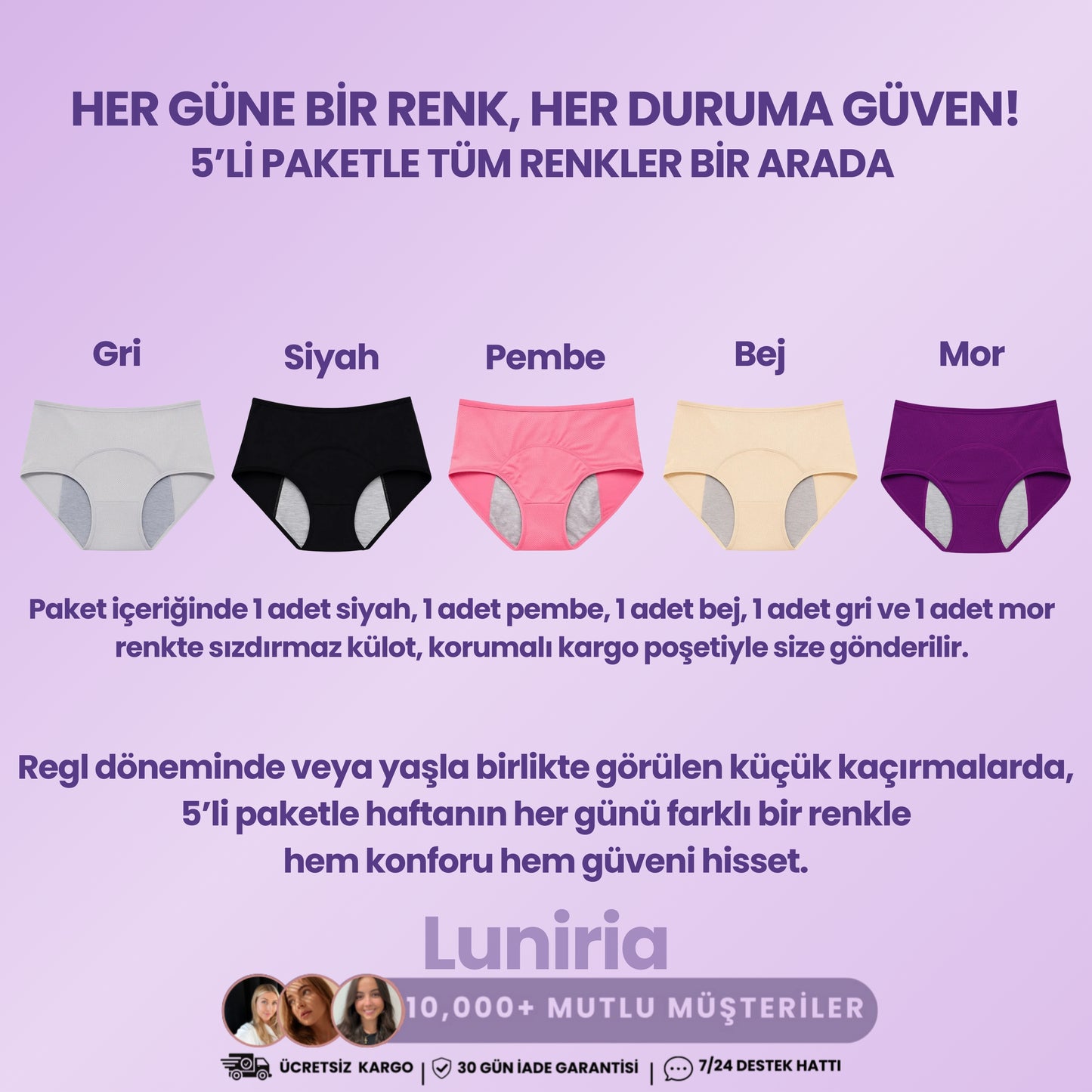 Luniria™ Sızdırmayan İç Çamaşırı